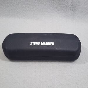 Steve Madden Hard Clamshell Eye Glass Case Matte Black-Gray Empty Case Only